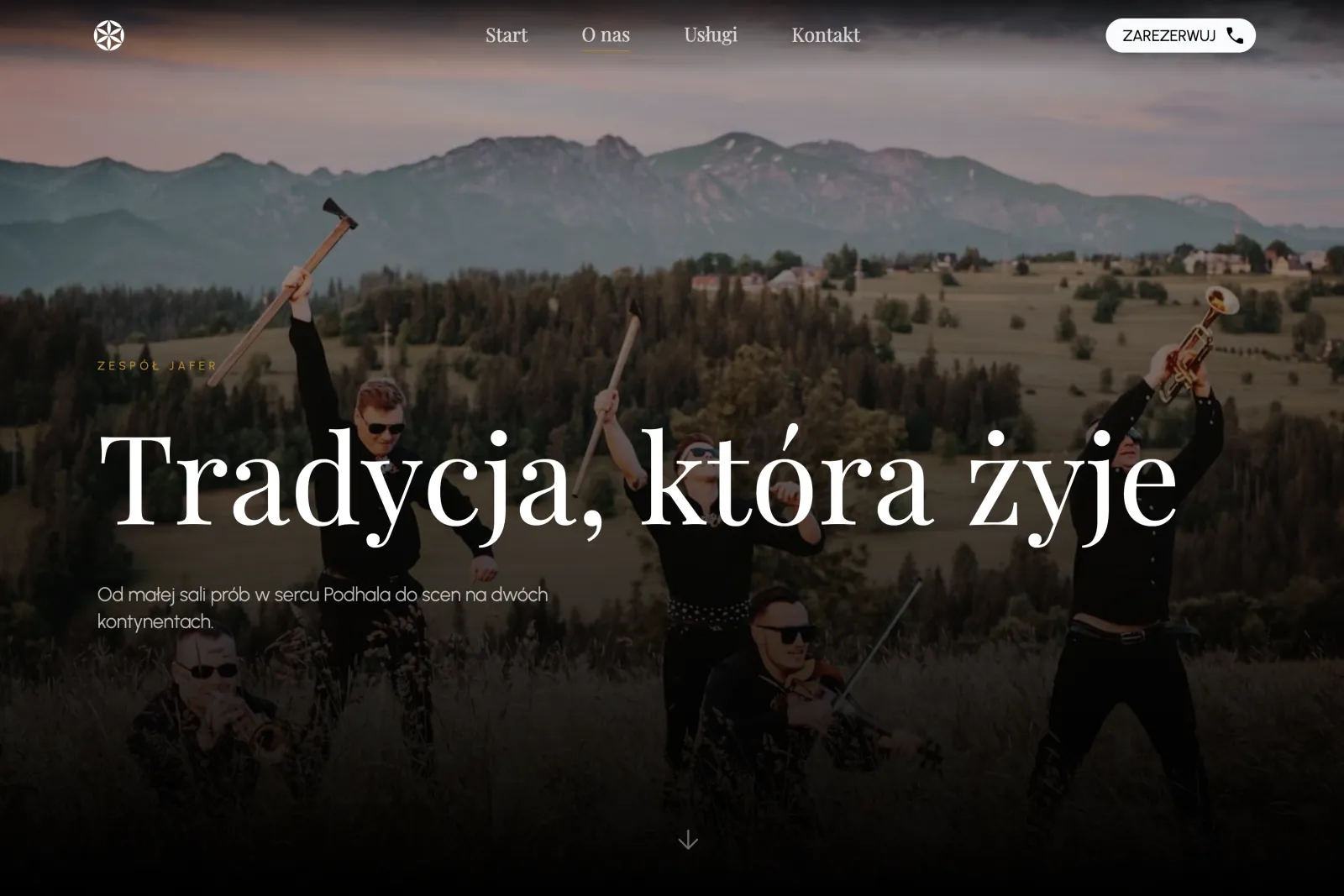 Website for the folk band Kapela JAFER — a blackpixel project
